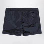 Moncler Navy blue swim shorts with logo patch