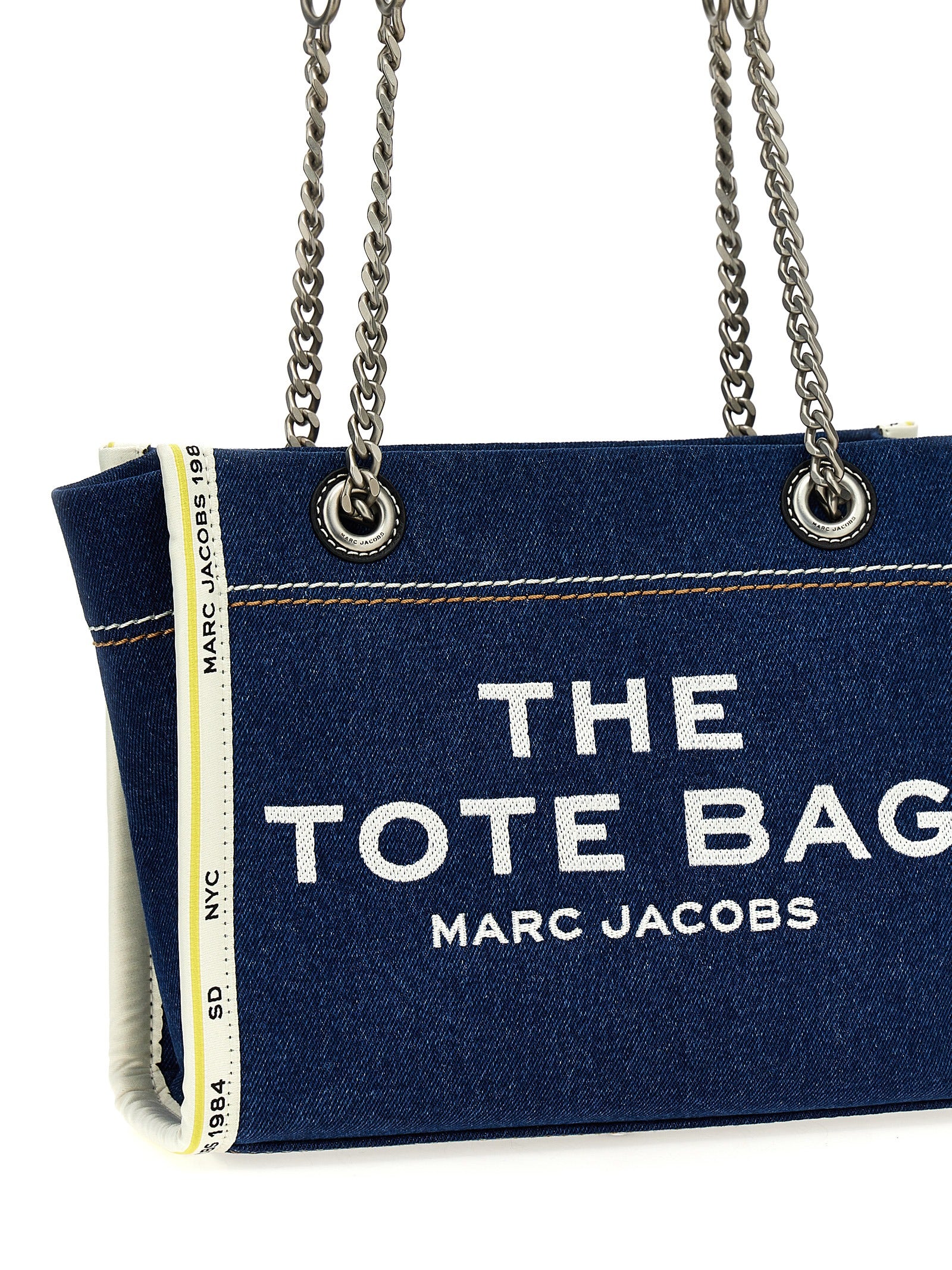 Marc Jacobs The Denim Chain Small Tote Shoulder Bag