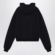 Marc Jacobs Black hoodie with logo in organic cotton