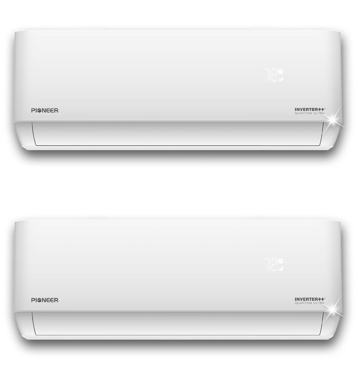 Pioneer Dual Split 36000 BTU 3-Ton Quantum Ultra Wi-Fi 22.5 SEER2 Energy-Star Multi (2) Zone Wall Mount Air Conditioner Heat Pump 230-Volt - WYT040GLSI24M4-18W-18W
