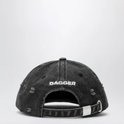 DAGGER Black distressed-effect baseball cap
