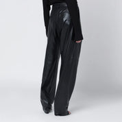 Francesco Murano Black Faux Leather Trousers — Women’s