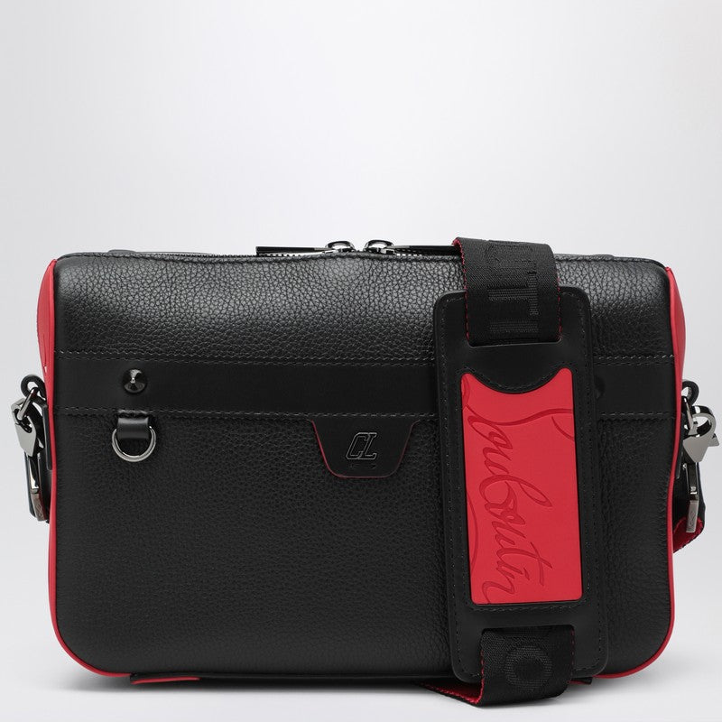 Sac bandoulière en cuir grainé noir Ruisbuddy de Christian Louboutin