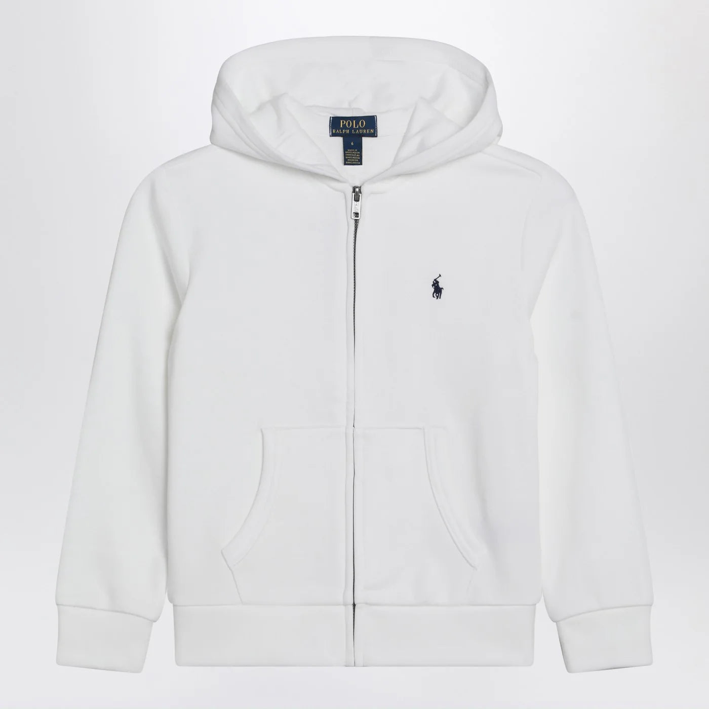 Polo Ralph Lauren White zip-up sweatshirt in cotton blend