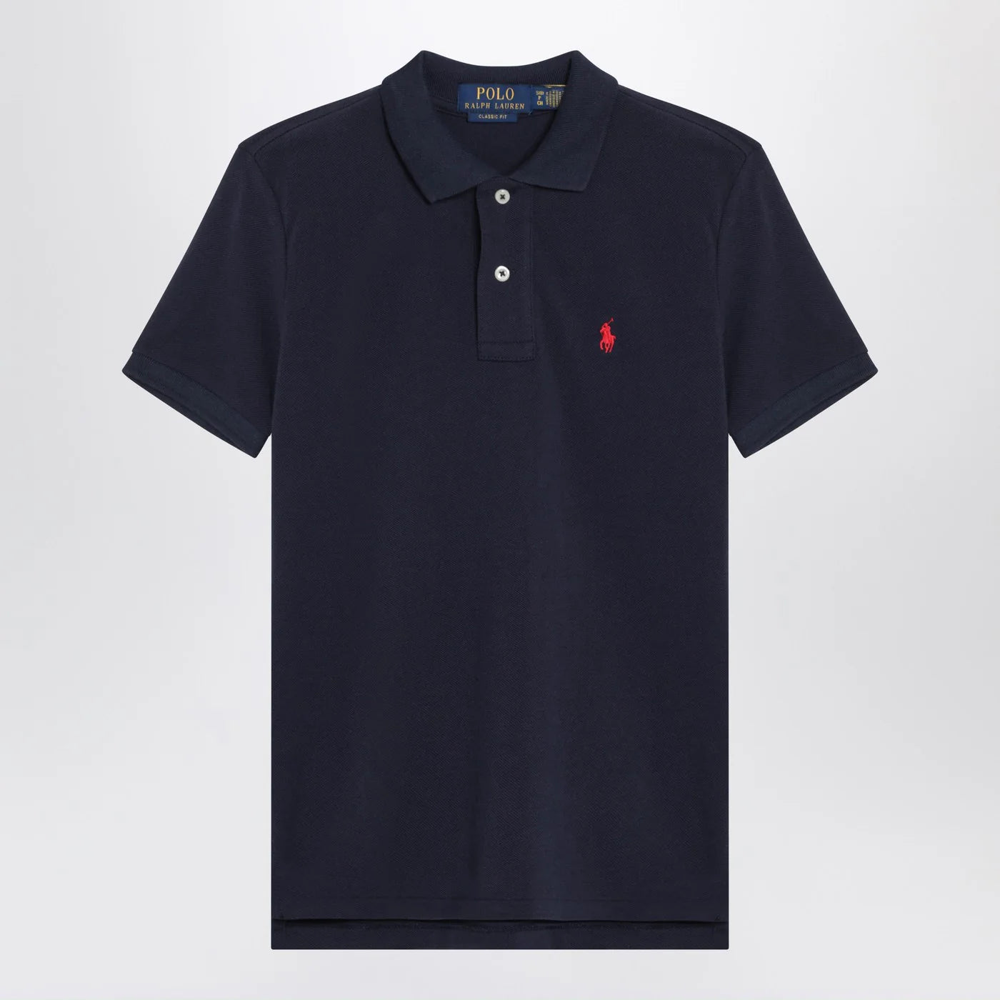 Polo Ralph Lauren Navy blue cotton polo shirt with embroidered logo