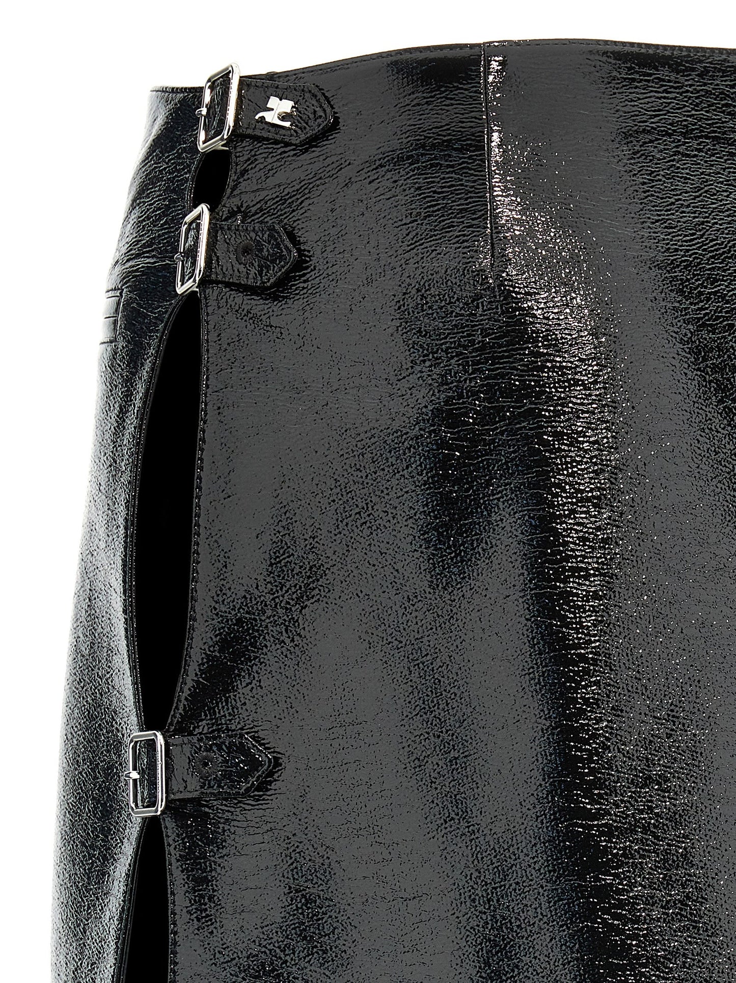 Courreges Mini Multi Sangle Vinyl Skirt