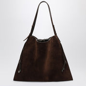 Christian Louboutin Brown suede Baggy tote bag