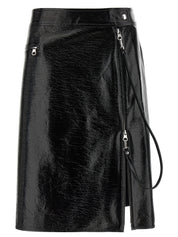 Courreges Zipped Vinyl Midi Skirt – Black, New Arrivals