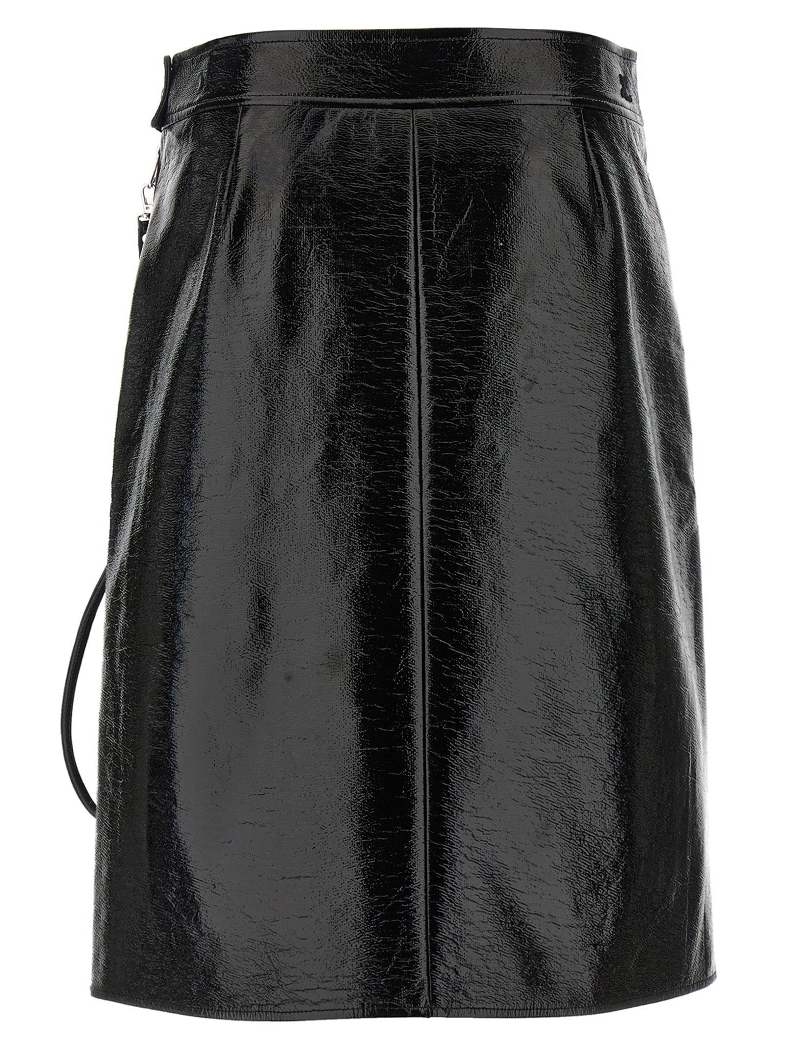 Courreges Zipped Vinyl Midi Skirt – Black, New Arrivals
