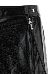 Courreges Zipped Vinyl Midi Skirt – Black, New Arrivals
