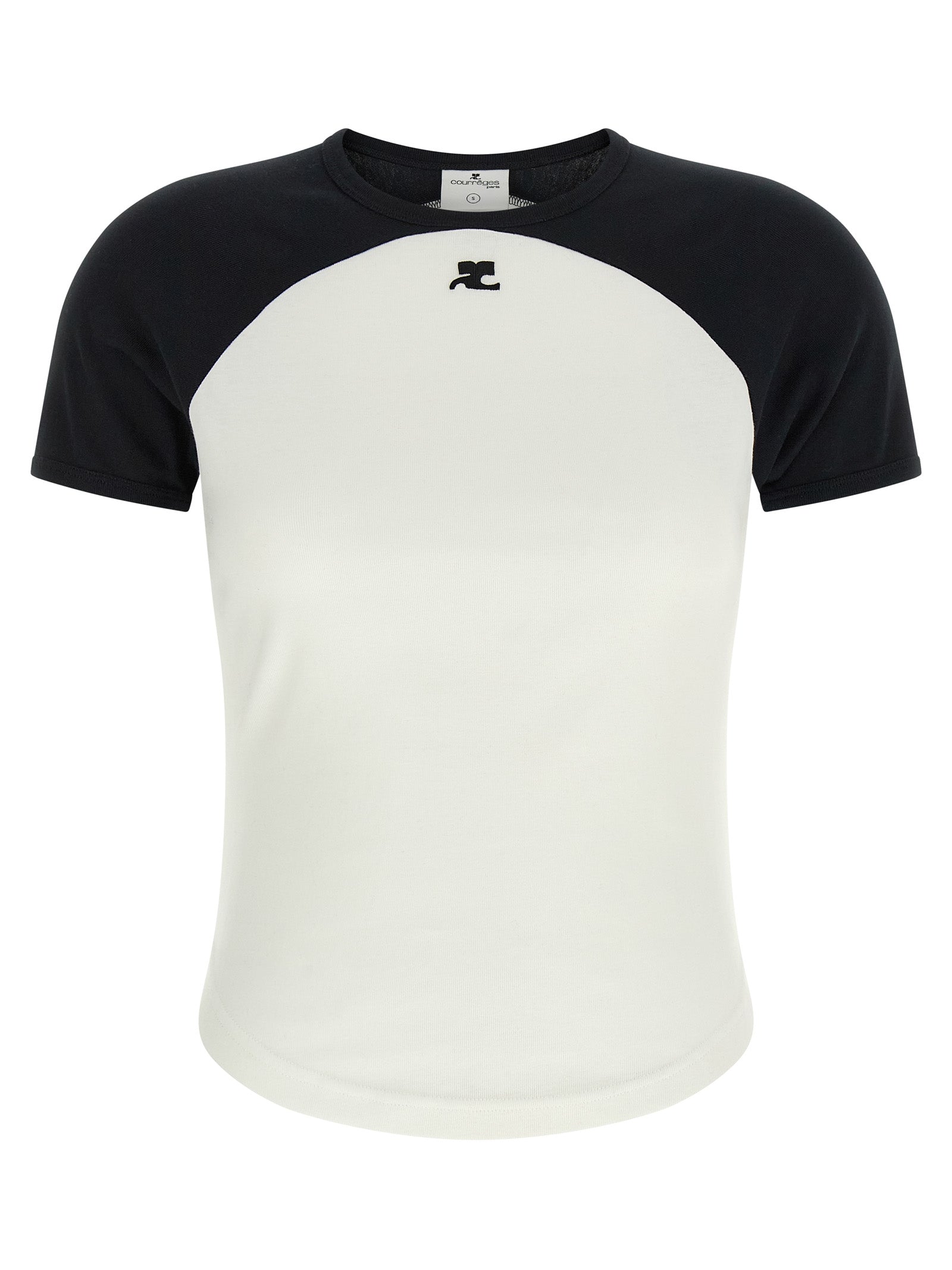 Courreges Circle Contrast T-shirt — Women's Topwear