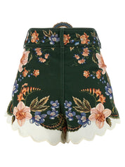 Farm Rio Green Berry Garden Shorts