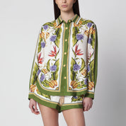 FARM Rio Sand Tropical Scarf linen-blend shirt