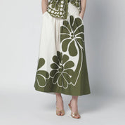 FARM Rio Palermo maxi skirt with green print