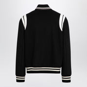 Saint Laurent Black/white wool bomber jacket