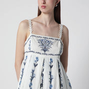 FARM Rio Off-White Flowers Arch Pleats maxi dress