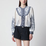FARM Rio Coast Scarf long-sleeve blouse