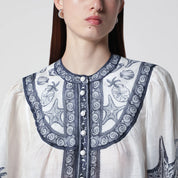 FARM Rio Coast Scarf long-sleeve blouse
