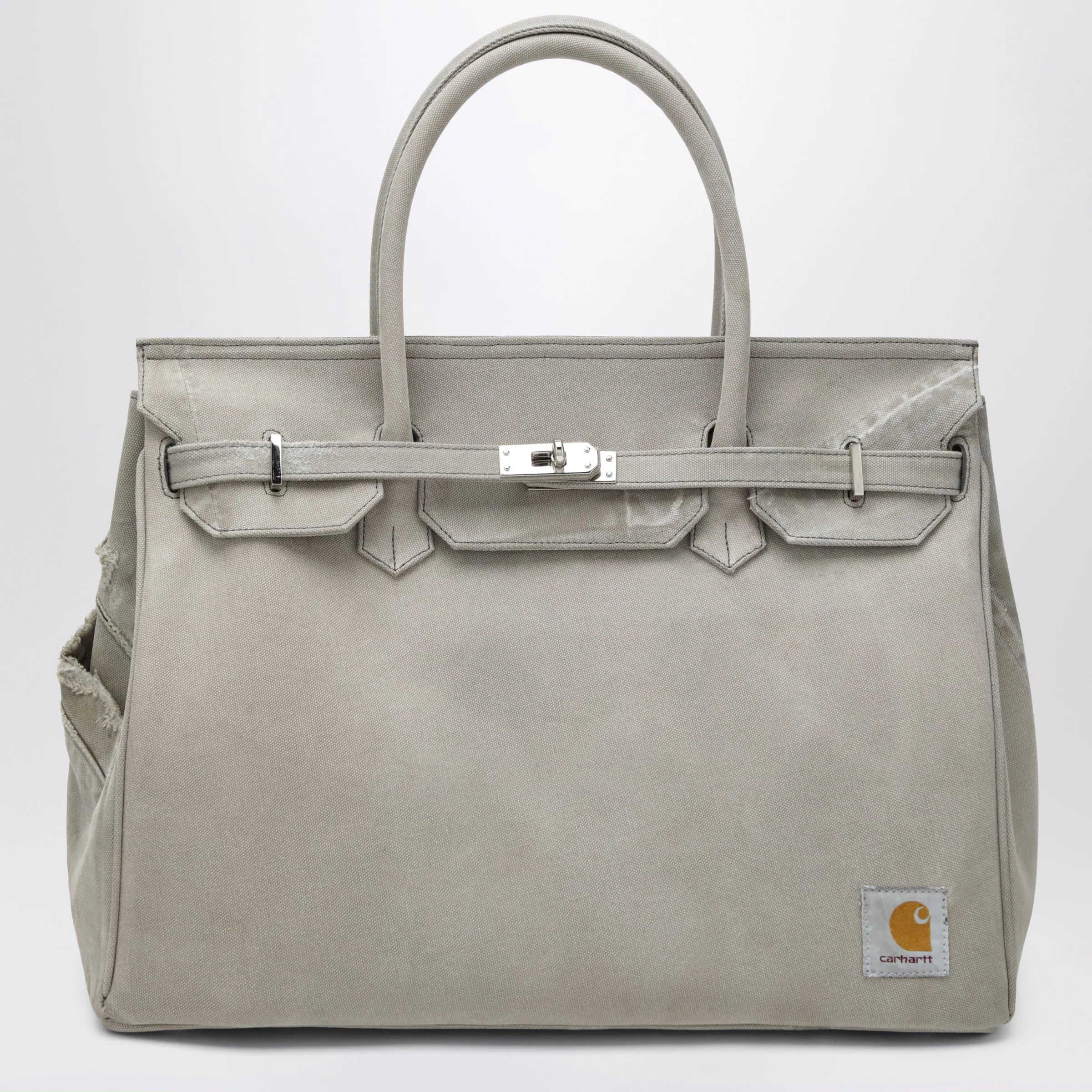 ANOTHER CHANCE Grey bag in recycled vintage Carhartt fabric
