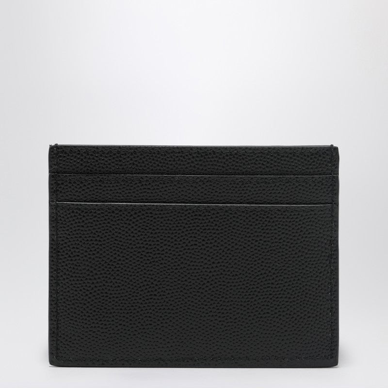 Saint Laurent Black textured leather card holder