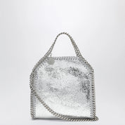 Stella McCartney Falabella micro tote bag in silver