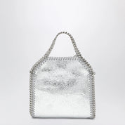 Stella McCartney Falabella micro tote bag in silver