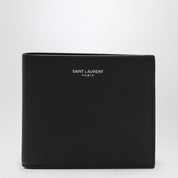 Saint Laurent Black East/West wallet in grain de poudre leather