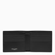 Cartera plegable de piel negra de Saint Laurent
