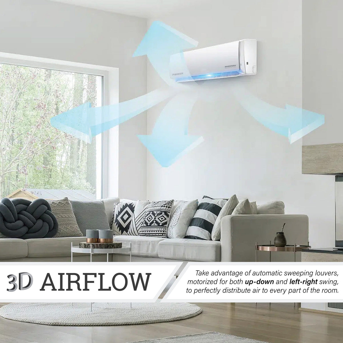 Pioneer Diamante Pro Series 30,000 BTU 19 SEER2 Ductless Mini-Split Air Conditioner Inverter+ Heat Pump Full Set 230V  with 16 Ft. Kit - WYT030GLFI19RL