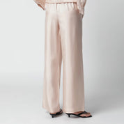 Róhe Light pink silk trousers