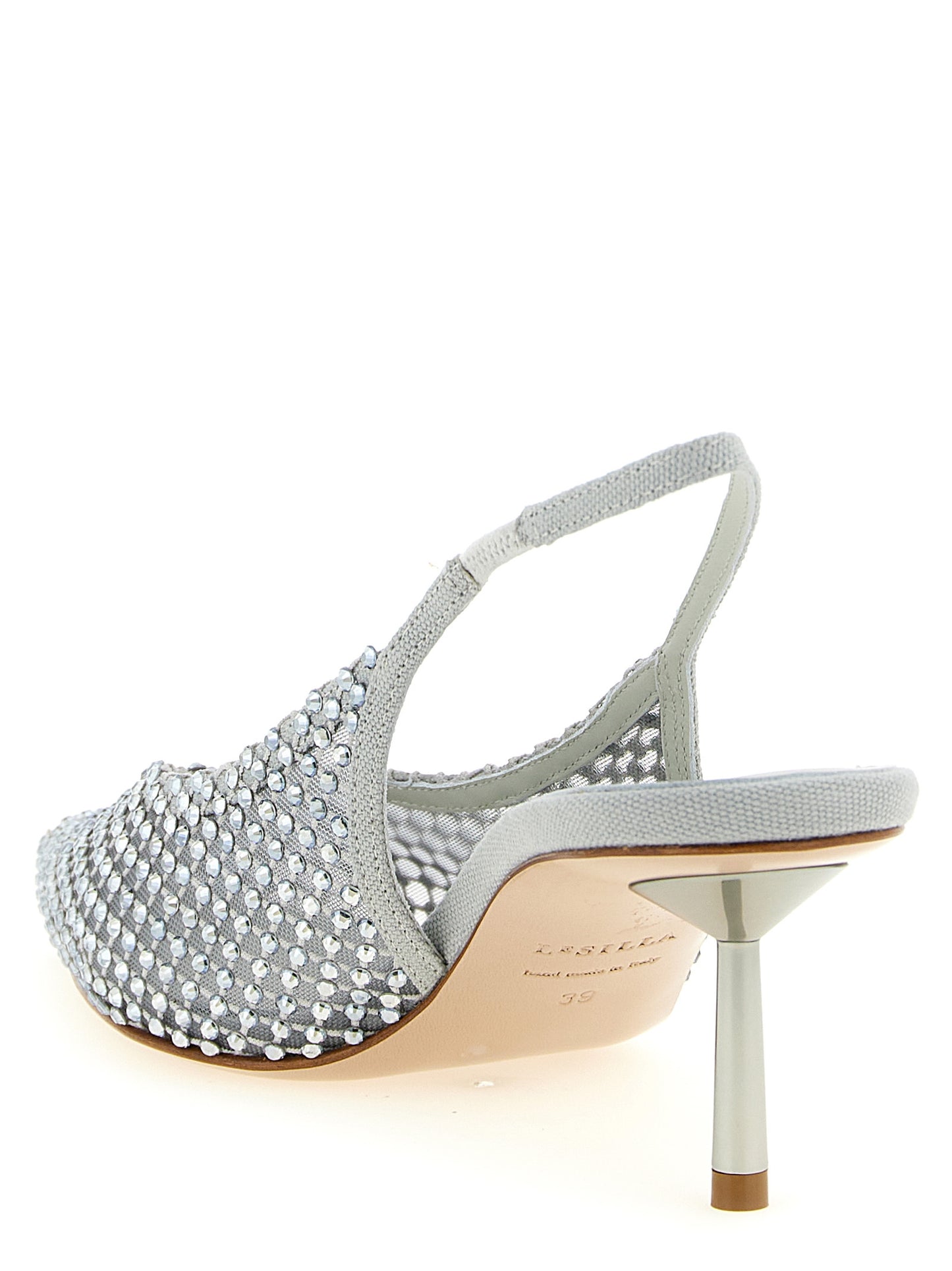 Le Silla Gilda Slingback Pumps — Crystal Stiletto Heel