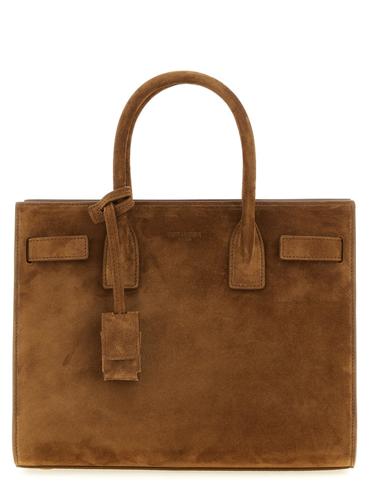 Saint Laurent Sac De Jour Baby Handbag — Brown Suede 26cm