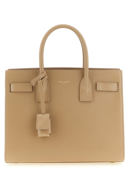 Saint Laurent Sac De Jour Baby Handbag — Beige, W26×H20cm