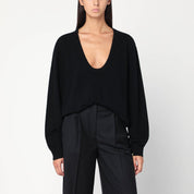 extreme cashmere Gray cashmere V-neck sweater