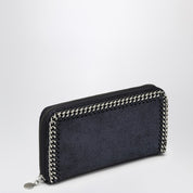 Stella McCartney Falabella zip-around wallet in Ink faux leather
