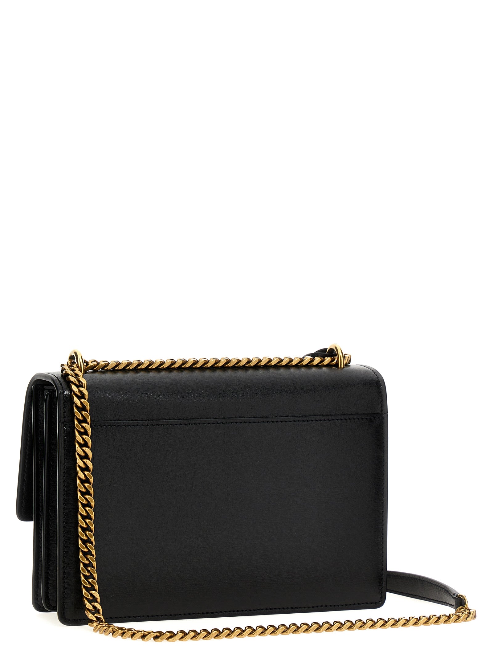 Saint Laurent Sunset Clutch — Black Leather Monogramme