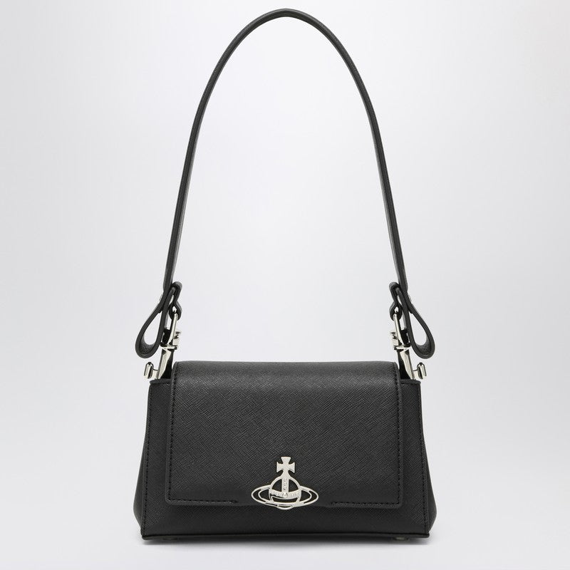 Vivienne Westwood Small black smooth Hazel shoulder bag