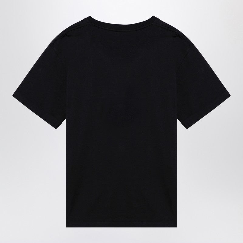 T-shirt col rond noir à imprimé logo Saint Laurent