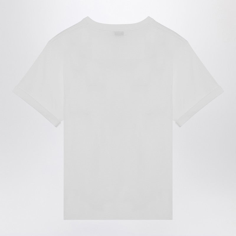 Saint Laurent White logo-print crew-neck t-shirt