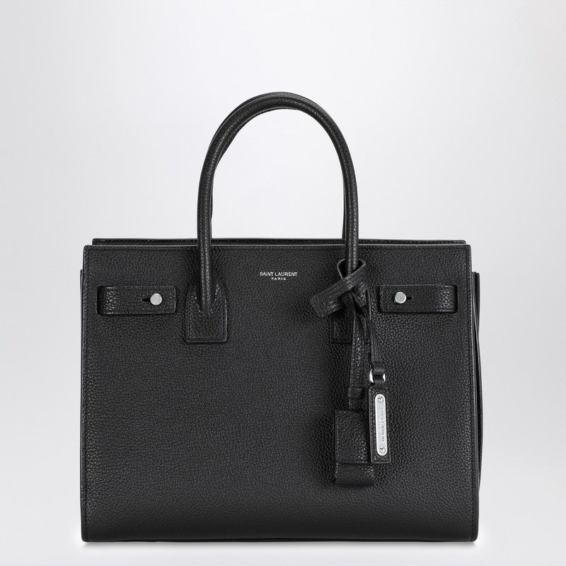 Sac à main Saint Laurent Baby Sac De Jour noir en cuir de veau grainé
