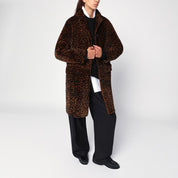 Animal-print leather coat — Salvatore Santoro