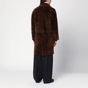 Animal-print leather coat — Salvatore Santoro
