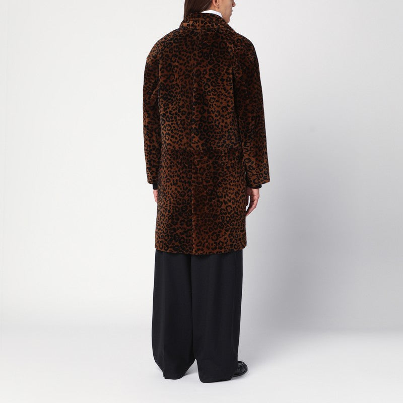 Animal-print leather coat — Salvatore Santoro