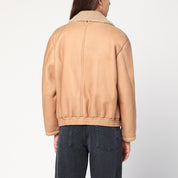 Salvatore Santoro Nude leather bomber jacket