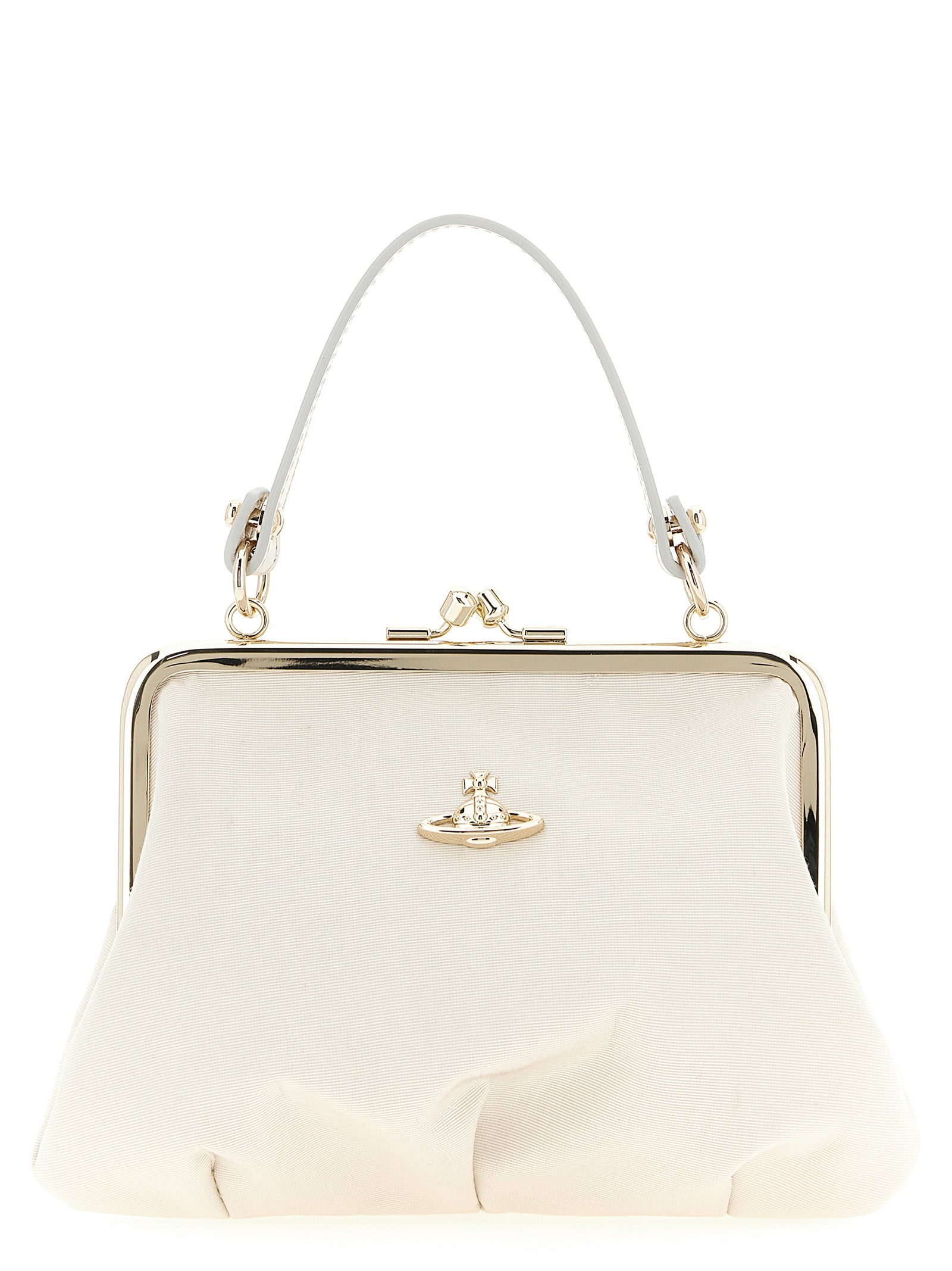 Vivienne Westwood Granny Frame Handbag — White Moiré