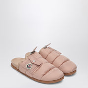 Moncler Mon Pocket pink nylon mules