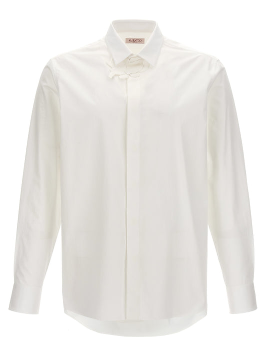 Valentino Garavani Shirt With Flower Patch — Men's Shirts