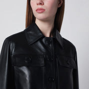 Salvatore Santoro Black cropped leather jacket