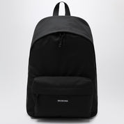 Balenciaga Black Explorer backpack with logo patch