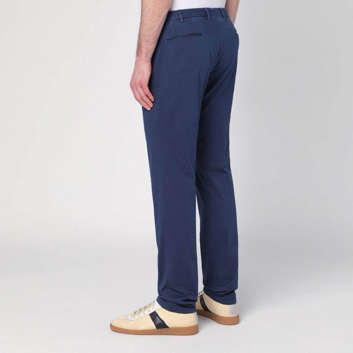 Pantalon bleu Santaniello en coton